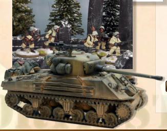A Rubicon Models Sherman tank, with extra stowage added.