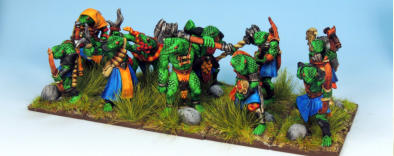 The �Oathmark�Snake-man Infantry unit, ready for battle.